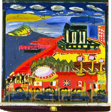 G7 Summit oil on wood 1996