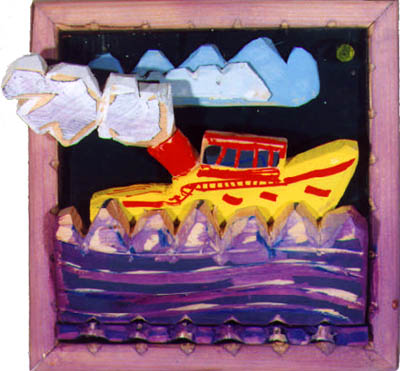 Boat with Smoke