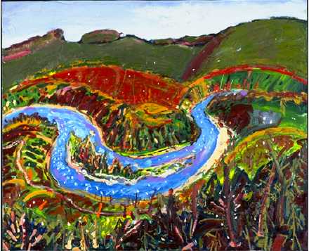 Fox Island River, oil on wood 1996