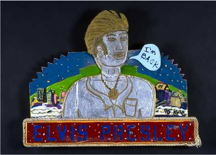 Elvis in Halifax oil on wood 1996